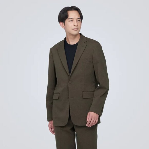 Muji Men's Stretch Brushed Jacket, Brown, XS - Picture 10 of 13